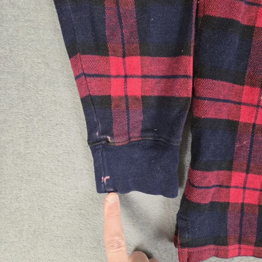 Vintage Polo Ralph Lauren Polo Shirt Mens  Large Red Plaid Long Sleeve 90s